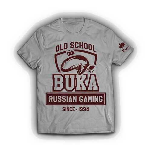 Футболка BUKA OLD SCHOOL серая M в Бифри